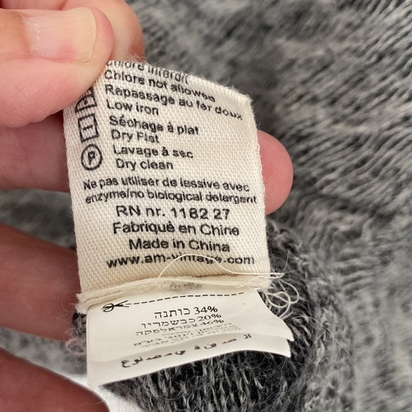 American Vintage Textured Alpaca Blend Knit Pullover Sweater, Size X-Small-Small - Picture 7 of 7